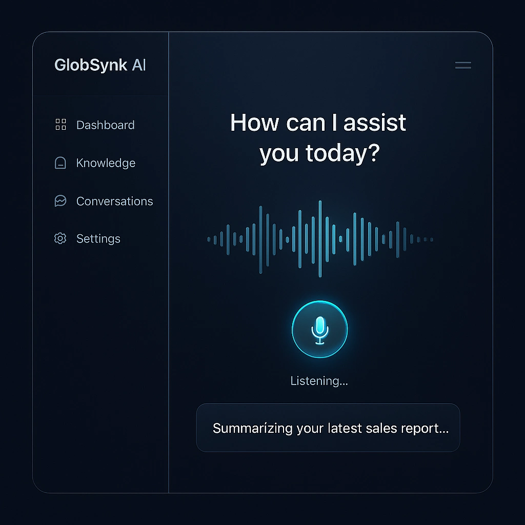 GlobSynk Voice AI Interface